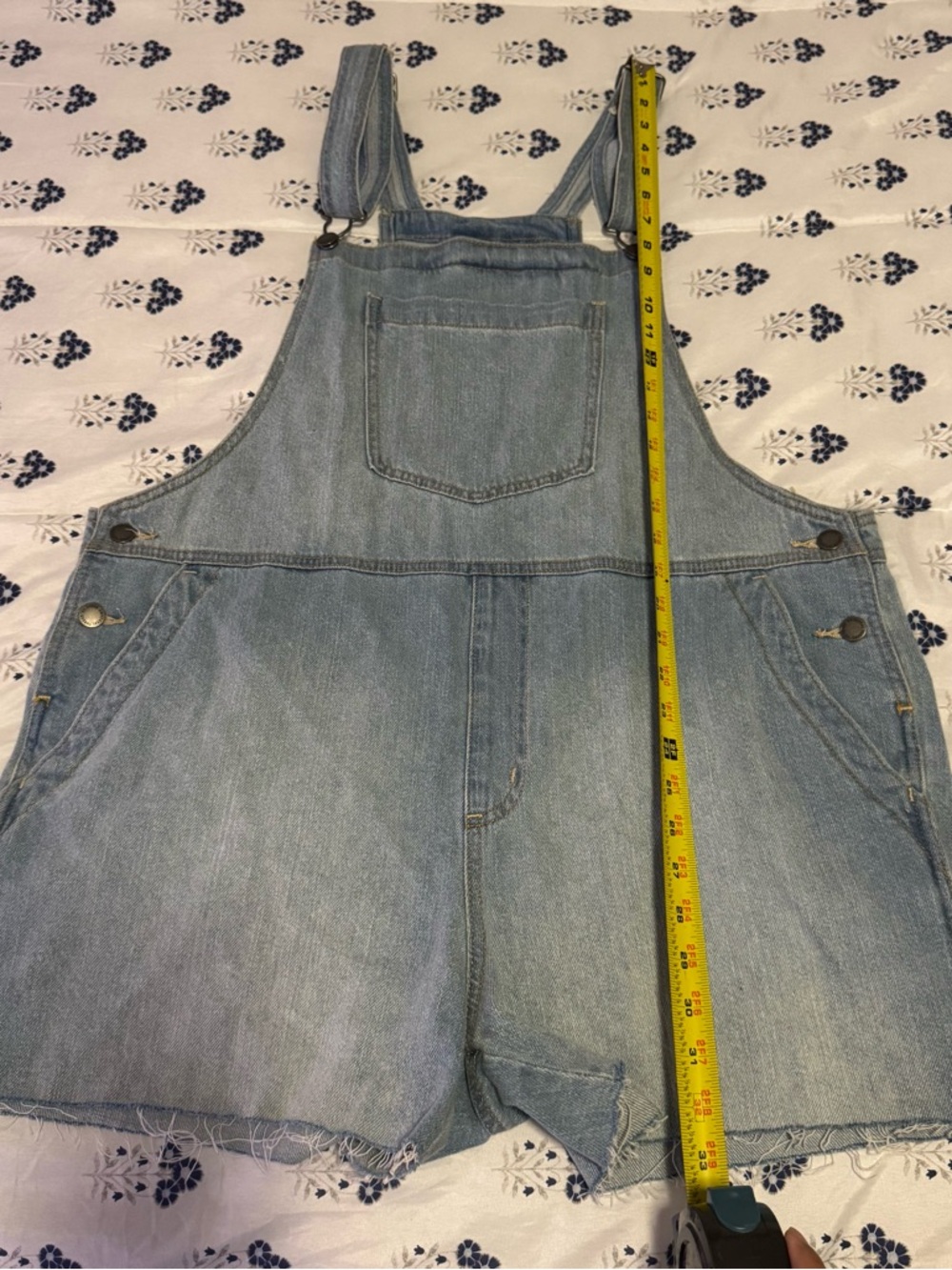 Universal Thread Light Blue Denim Short Overalls - Picture 6 of 6